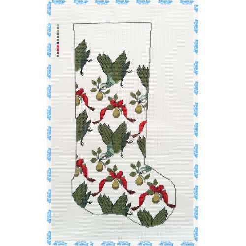 Partridge Pear Ribbon Stocking