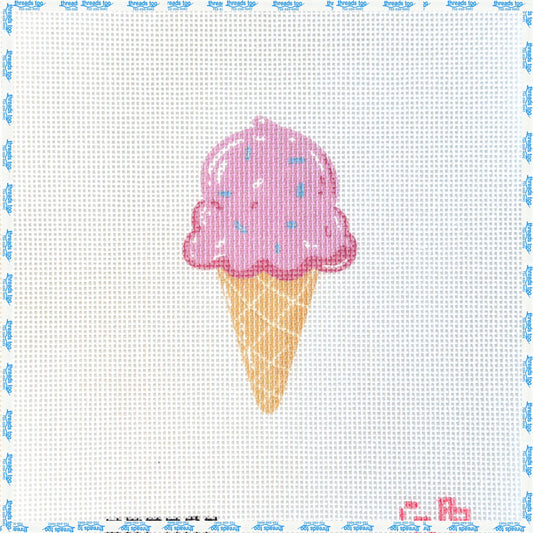 Pink Ice Cream Cone