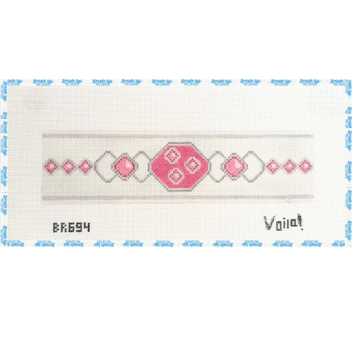Pink and Grey Key Fob