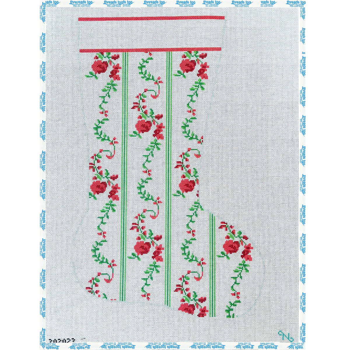 Pinstripe Rose Stocking