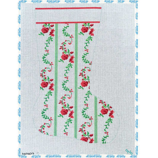 Pinstripe Rose Stocking