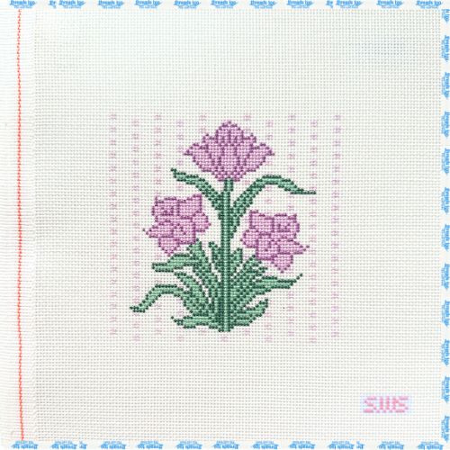 Purple Block Flower Print