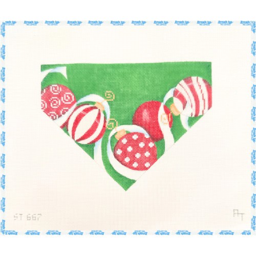 Red Ornament Green Stocking Cuff