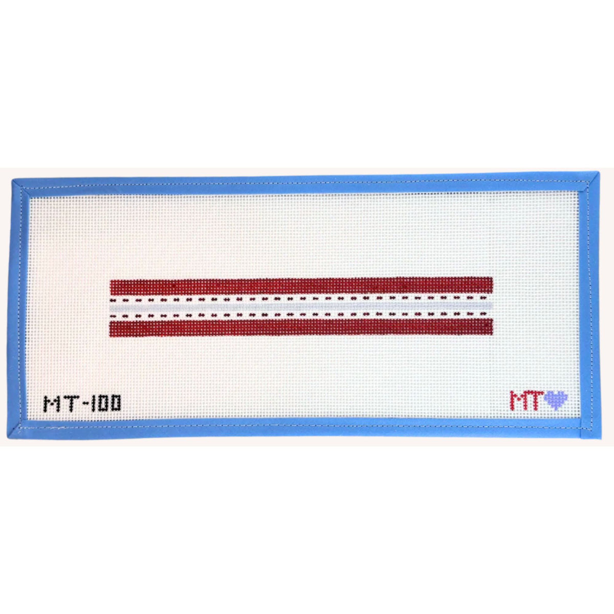 Beginner Dash Keyfob: Red + Blue - MT Needlepoint Designs