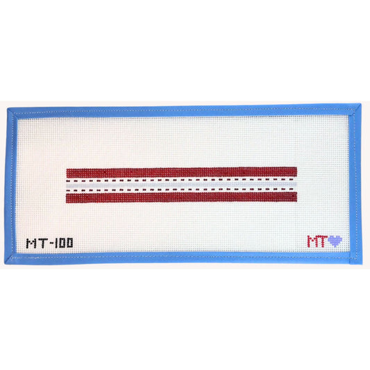 Beginner Dash Keyfob: Red + Blue - MT Needlepoint Designs