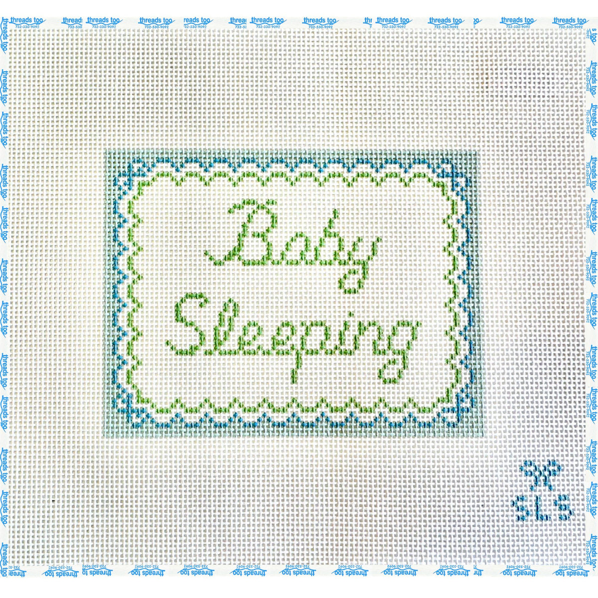 Baby Sleeping- Blue Bows