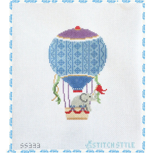 Blue and Purple with Elephant Hot Air Balloon