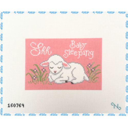 Shh Baby Sleeping Lamb - Pink