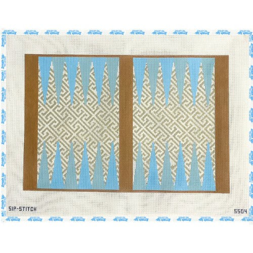 Backgammon Board Blue/Tan