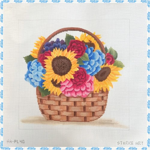 Sunflowers in a Basket