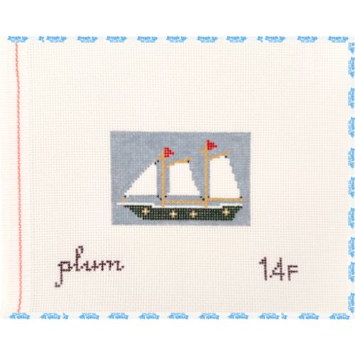 Three Mast Schooner Luggage Tag