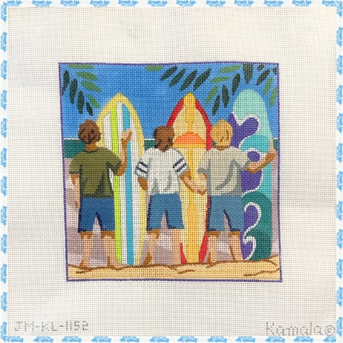 Three Surfers
