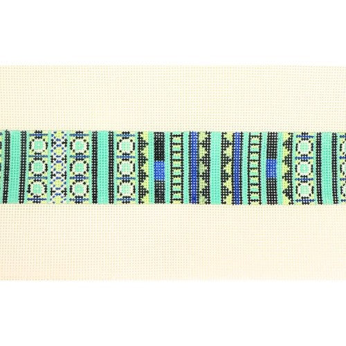 Turquoise and Black Pattern Belt