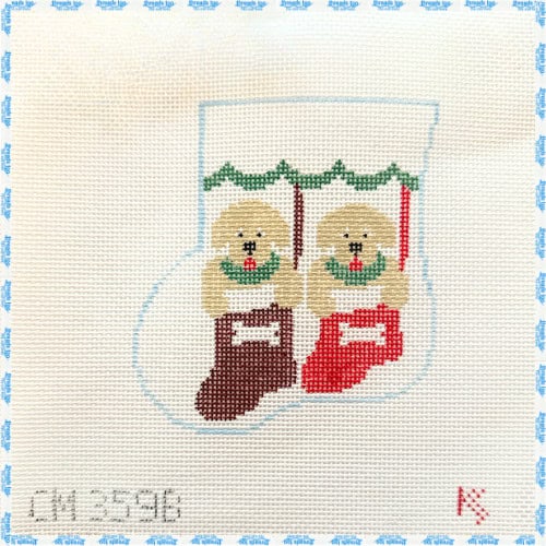 Two Dogs in Socks Mini Sock with Tan Dog Insert