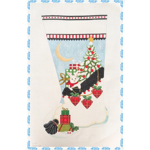 White Christmas Stocking