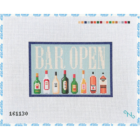 Bar Open hand-painted needlepoint canvas by Needlepoint