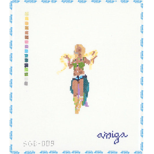 Britney Spears hand-painted needlepoint ornament canvas by Dogwood Needlepoint
