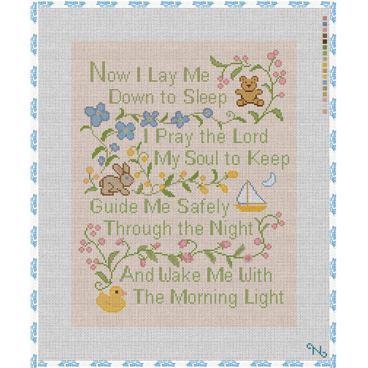 Classic Prayer hand-painted needlepoint canvas by Needlepaint