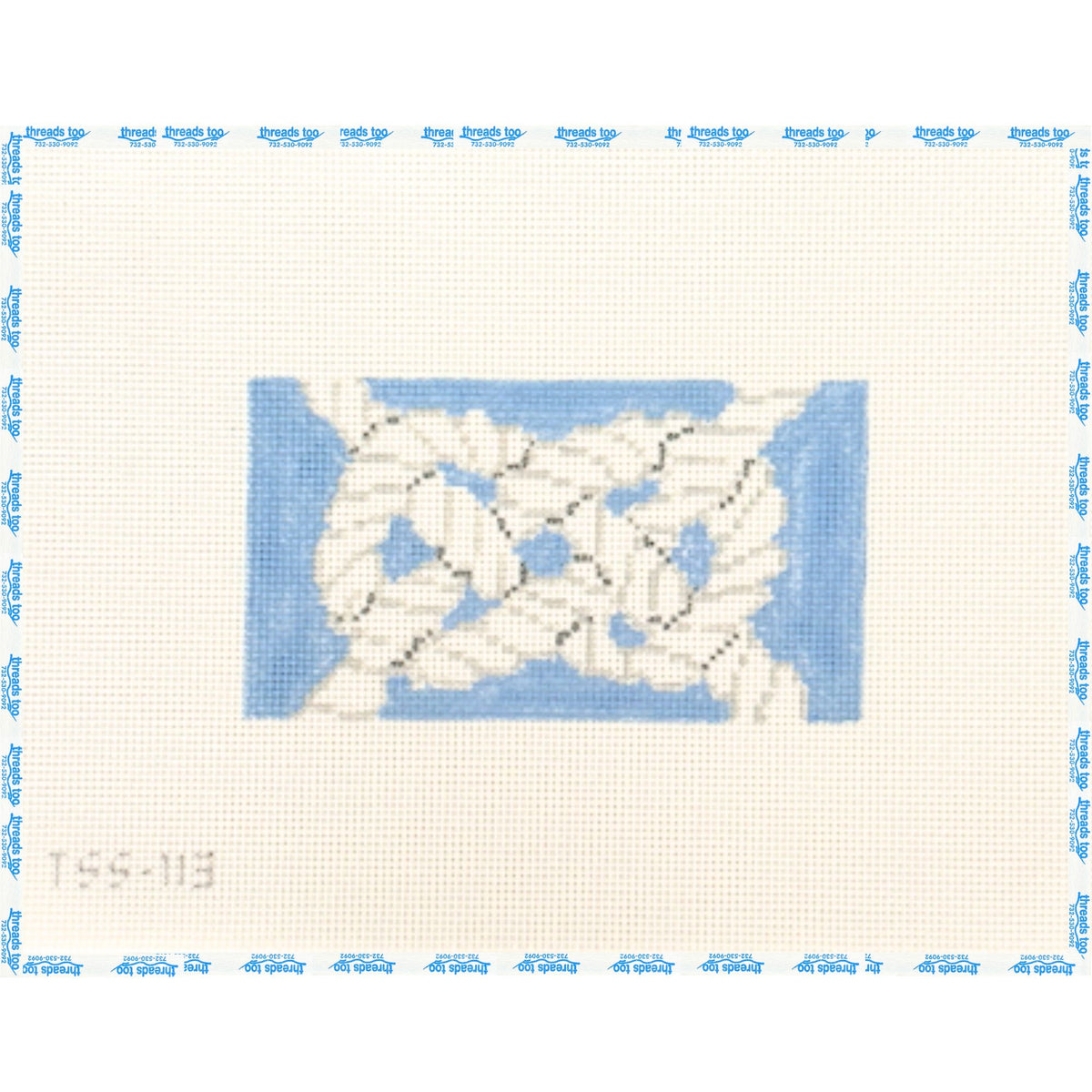 Double Carrick Bend Insert hand-painted needlepoint canvas by The Salty Stitcher