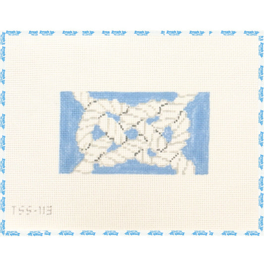 Double Carrick Bend Insert hand-painted needlepoint canvas by The Salty Stitcher
