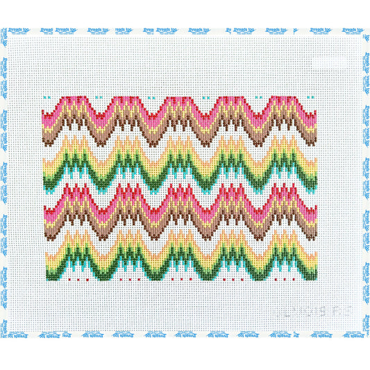 Flame Clutch hand-painted needlepoint canvas by C'ate La Vie