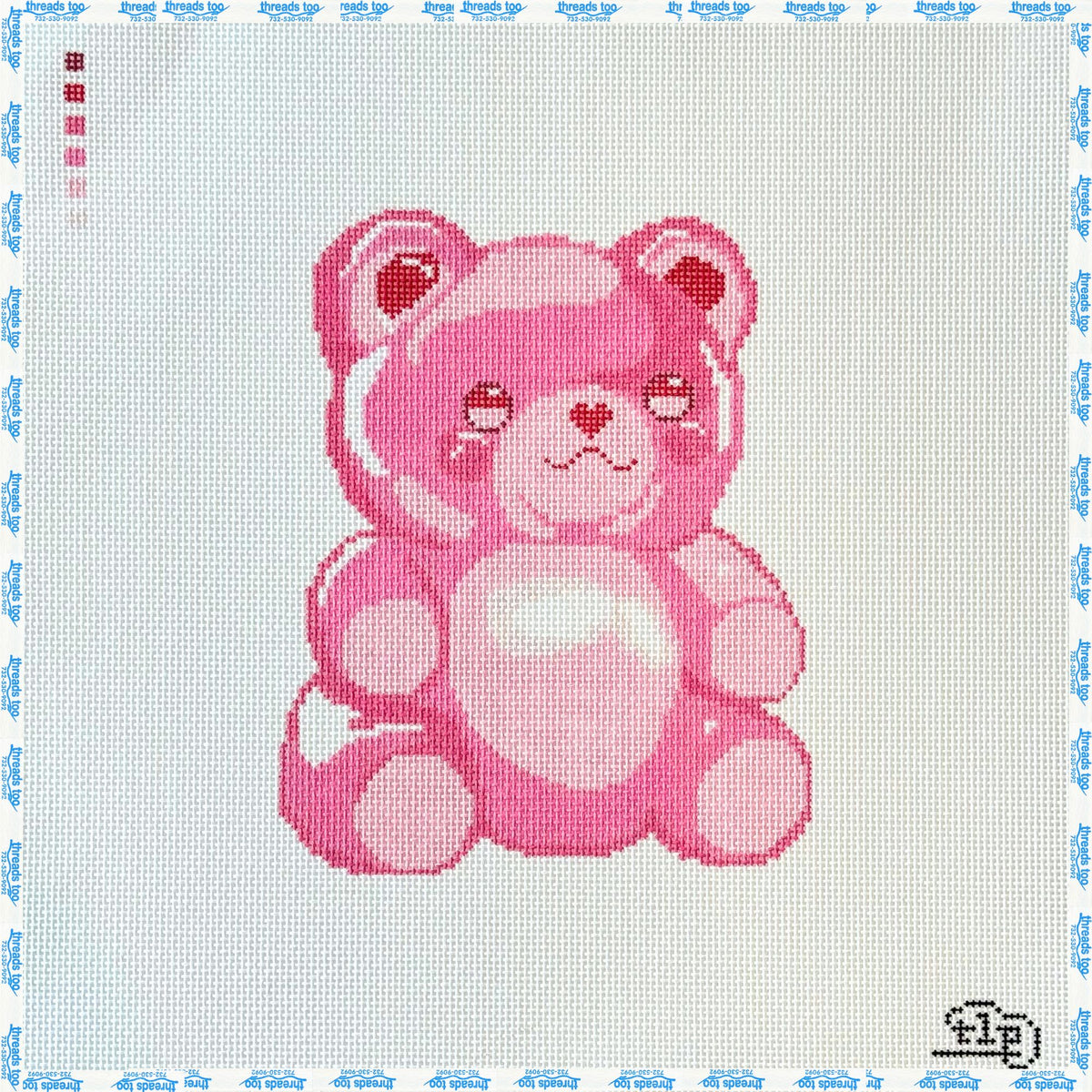Gummy Bear (Large) hand-painted needlepoint canvas by The Little Prick