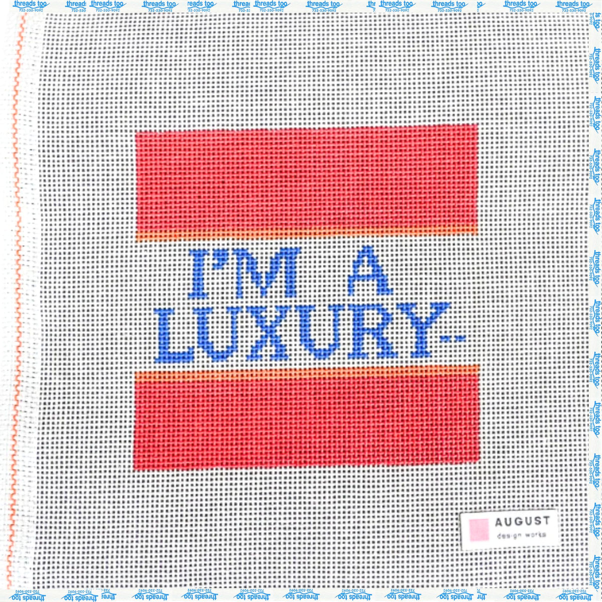 I'm a Luxury hand-painted needlepoint canvas by August Design Works