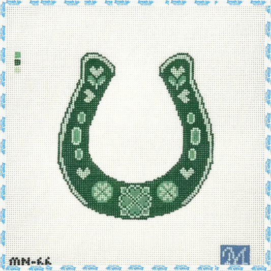 Lucky You hand-painted needlepoint ornament canvas by Maura Nolan Designs