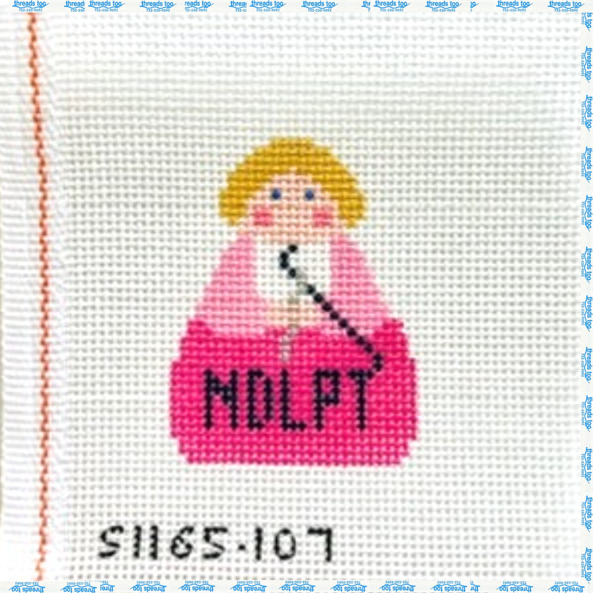 NDLPT Angel hand-painted needlepoint ornament canvas by KCN