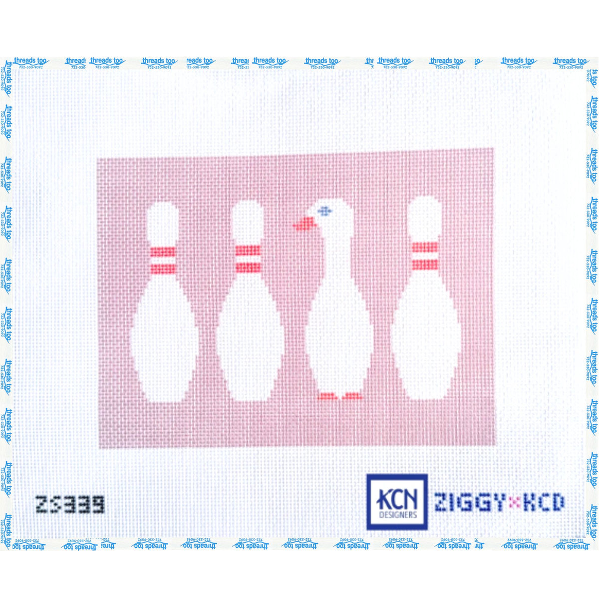 One of These Things is Not Like the Other hand-painted needlepoint canvas by Ziggy