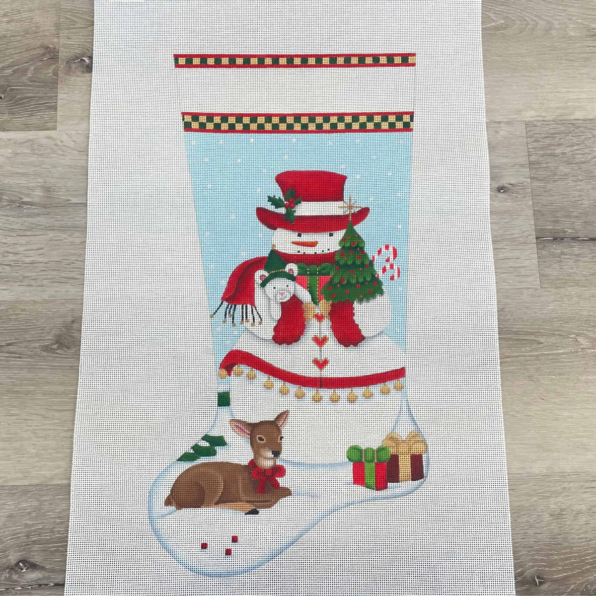 Christmas Tree Snowman Stocking