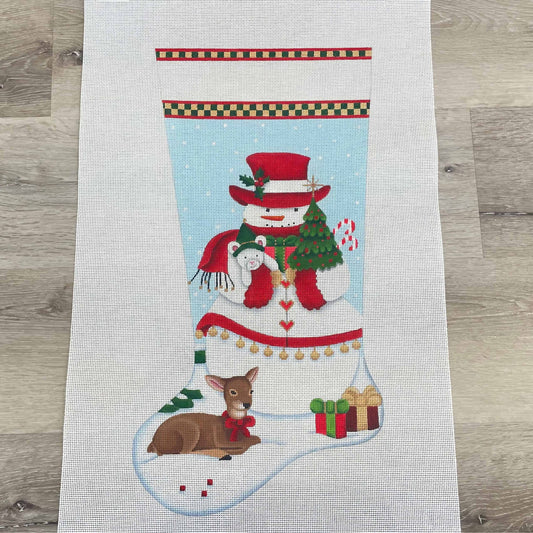 Christmas Tree Snowman Stocking