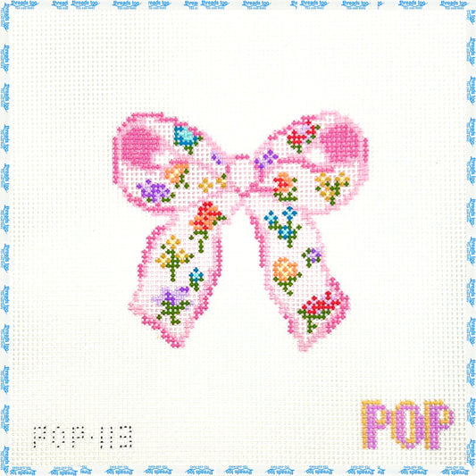 Pink Floral Bow