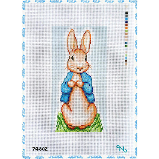 Rabbit Stand Up hand-painted needlepoint canvas by Needlepoint