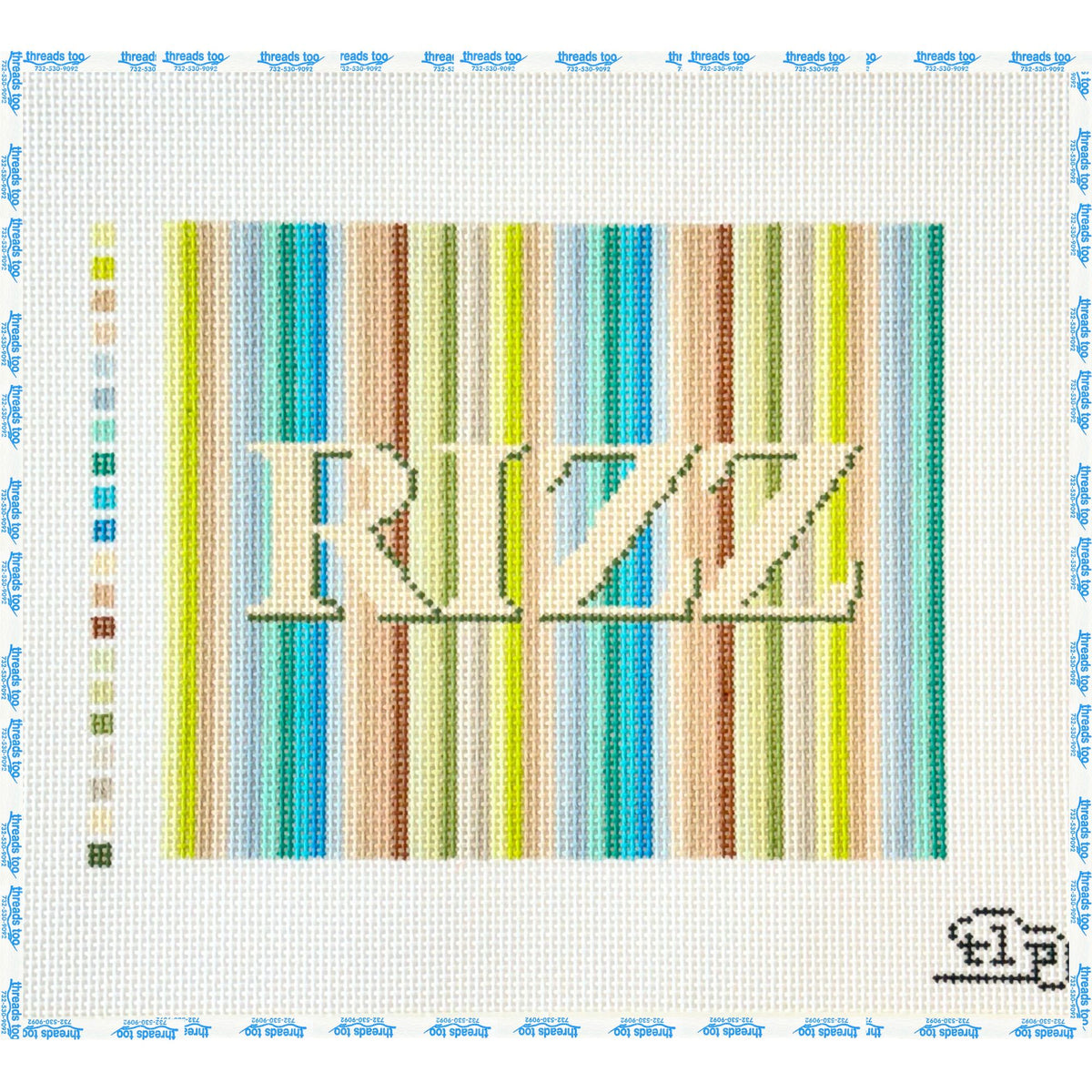 RIZZ hand-painted needlepoint canvas by The Little Prick