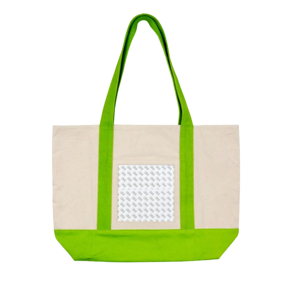 Self Finishing Canvas Tote Bag - Lime Green