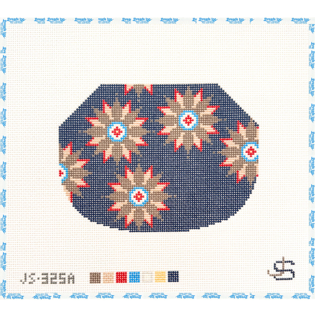 Stars Kiss Lock Bag hand-painted needlepoint clutch canvas by Jeni Sandberg