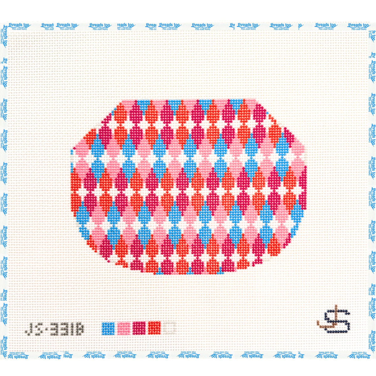 Teardrops Kiss Lock Bag hand-painted needlepoint clutch canvas by Jeni Sandberg