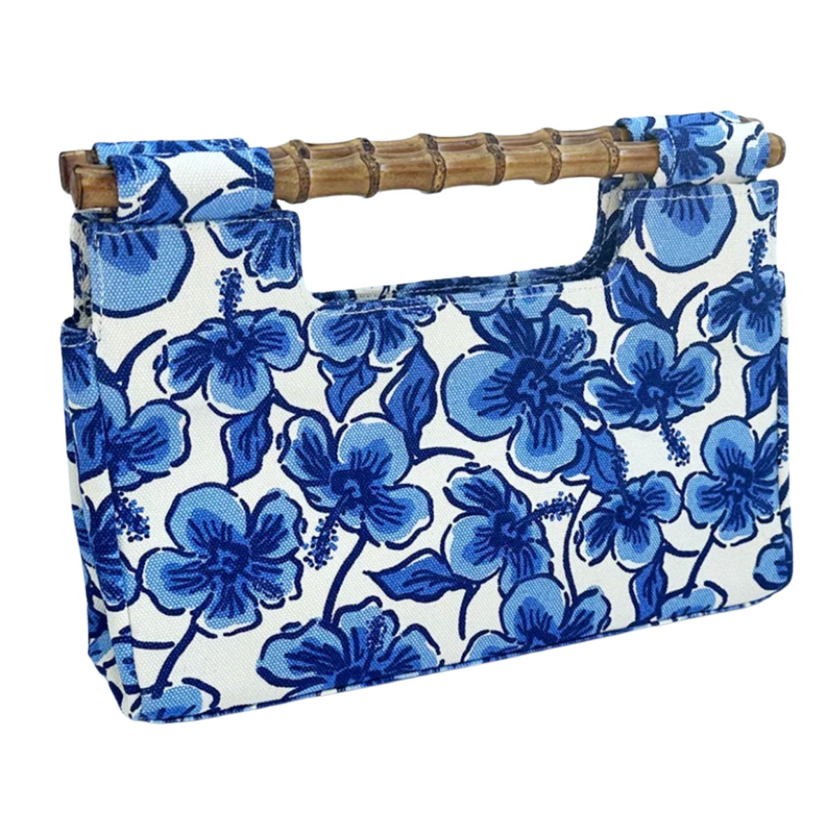 The Bamboo Clutch - Hibiscus Blue, view 2