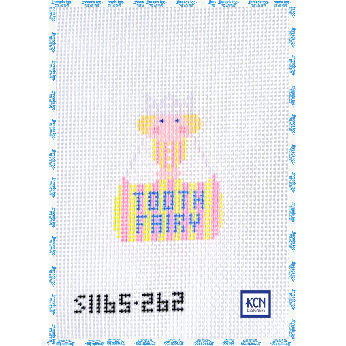 Tooth Fairy Angel hand-painted needlepoint ornament canvas by KCN