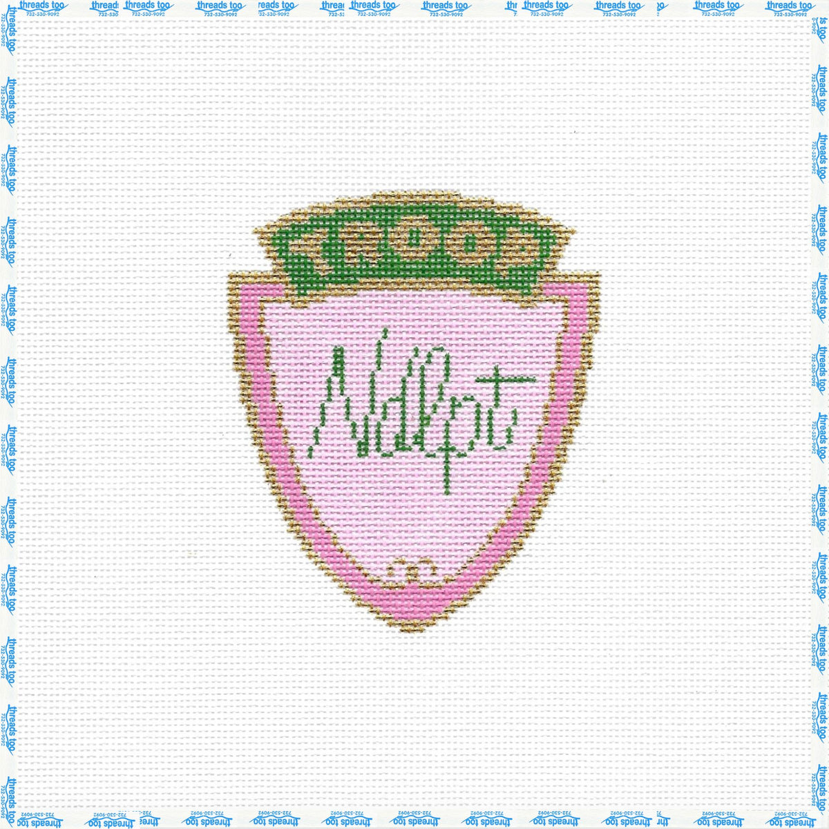 Troop NDLPT hand-painted needlepoint ornament canvas by C'ate La Vie