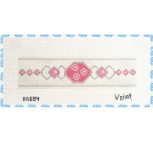 Pink and Grey Key Fob