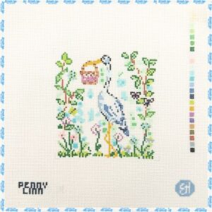Stork with Baby Basket - Penny Linn