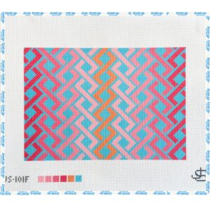 Hicks Braid Clutch Pink, Blue, Orange