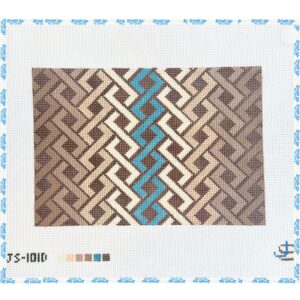 Hicks Braid Clutch Brown and Blue
