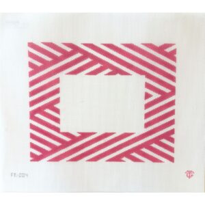 Pink & White Stripped Frame - Tina Griffin Trunk Show