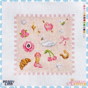 Coquette Motif Square- Pink